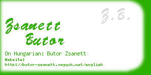 zsanett butor business card